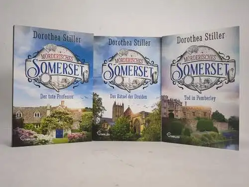 3 Bücher Dorothea Stiller: Mörderisches Somerset 1, 3, 4, Professor, Druiden ...