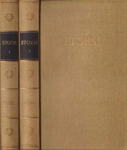 Buch: Werke in zwei Bänden, Storm, Theodor. 2 Bände, 1967, Aufbau Verlag, BDK