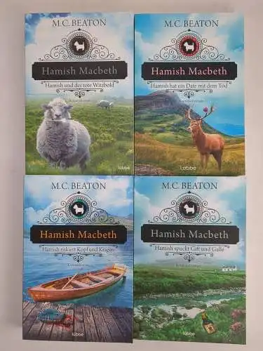 4 Bücher M. C. Beaton: Hamish Macbeth - Gift &  Galle, Kopf und Kragen, Witzbold
