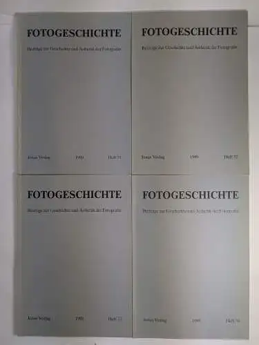 4 Hefte Fotografie Heft 31-34 / 1989, Jahrgang 9, Timm Starl, Beiträge zur ...