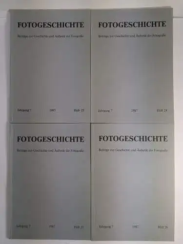 4 Hefte Fotografie Heft 23-26 / 1987, Jahrgang 7, Timm Starl, Beiträge zur ...