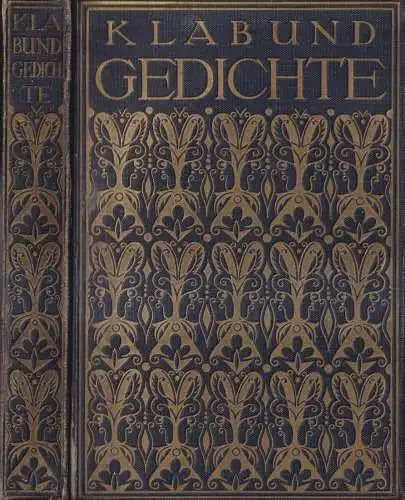 Buch: Klabund, Gedichte, 1926, J. M. Spaeth, Berlin, gebraucht, gut, Frontispiz