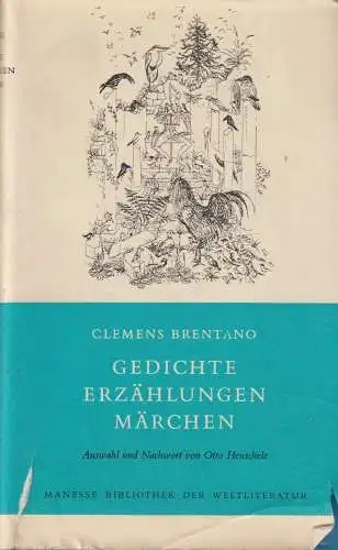 Buch: Gedichte, Erzählungen, Märchen, Brentano, Clemens, 1958, Manesse Verlag