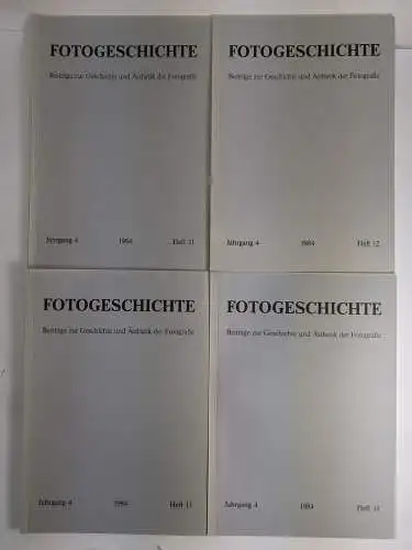 4 Hefte Fotografie Heft 11-14 / 1984, Jahrgang 4, Timm Starl, Beiträge zur ...