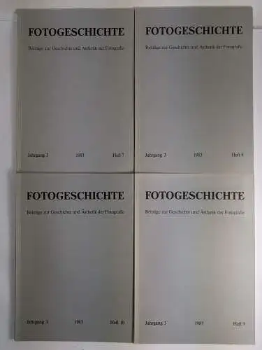 4 Hefte Fotografie Heft 7-10 / 1983, Jahrgang 3, Timm Starl, Beiträge zur ...