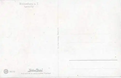 AK Rothenburg o.T. Spital Tor. ca. 1939, Postkarte. Ca. 1939, Novitas Verlag