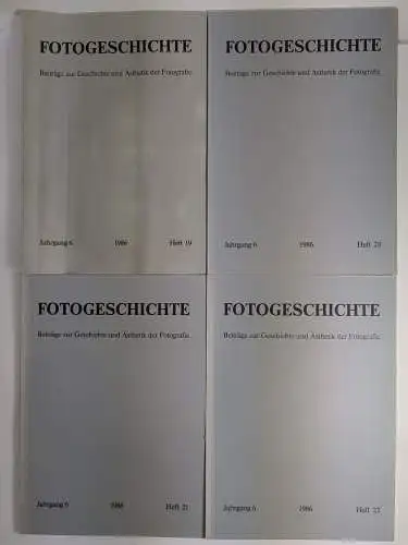 4 Hefte Fotografie Heft 19-22 / 1986, Jahrgang 6, Timm Starl, Beiträge zur ...