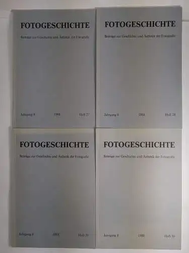 4 Hefte Fotografie Heft 27-30 / 1988, Jahrgang 8, Timm Starl, Beiträge zur ...