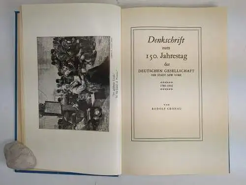 Buch: Denkschrift zum 150. Jahrestag der Deutschen Gesellschaft New York, Cronau