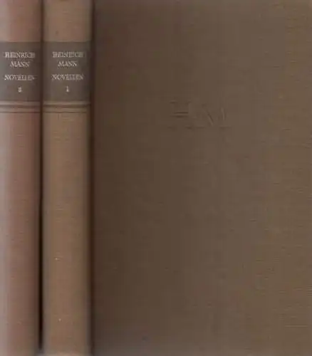 Buch: Novellen. Erster und Zweiter Band, Mann, Heinrich. 2 Bände, 1953