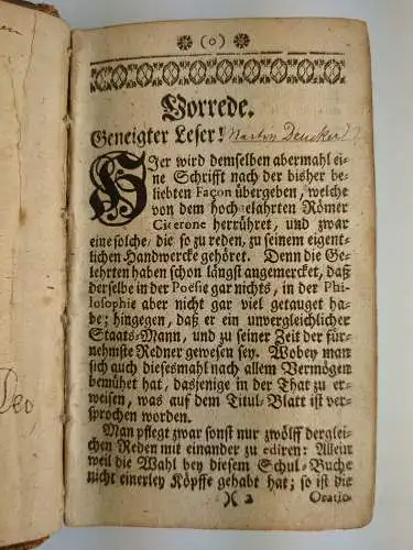 Buch: XIV. Orationes Selectae oder Vierzehen Auserlesene Reden, Cicero, 1744