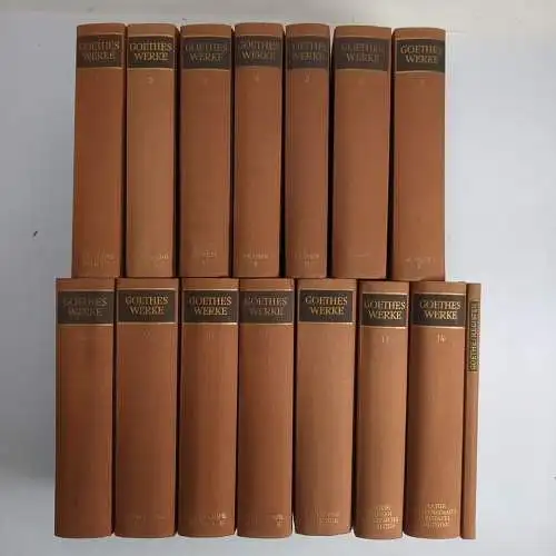 Buch: Goethes Werke in 14 Bänden + Registerband, Christian Wegner Verlag, 15 Bde