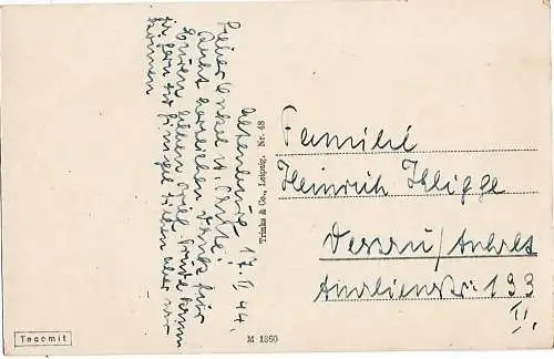 AK Skatstadt Altenburg. Rote Spitzen. ca. 1944, Postkarte. Serien Nr, ca. 1944