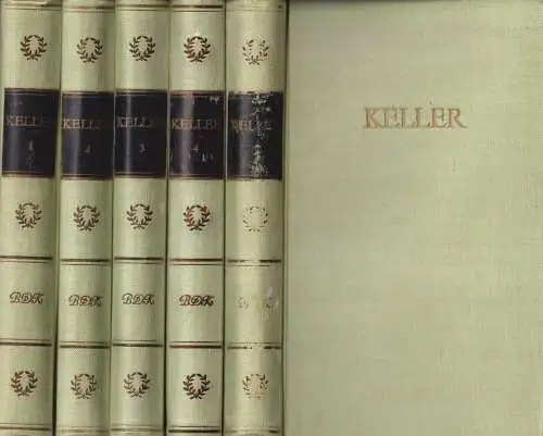 Buch: Werke in fünf Bänden, Keller, Gottfried. 5 Bände, 1961, Volksverlag