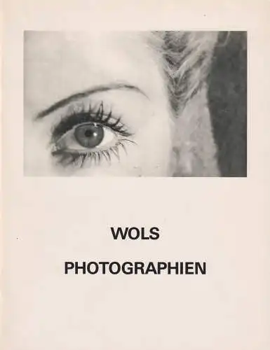 Buch: Wols Photographien, Goethe-Institut, gebraucht, sehr gut