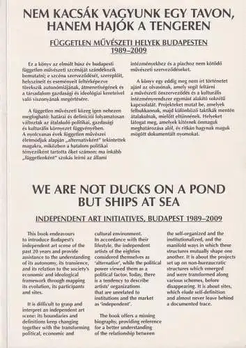 Buch: We are not Ducks on a Pond but Ships at Sea, 2010, Impex