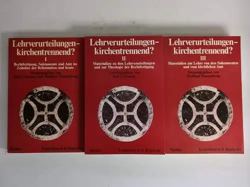 Buch: Lehrverurteilungen - kirchentrennend? I-III, 3 Bände, 1986, Herder / V&R