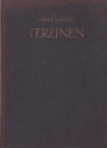 Buch: Terzinen, Lübbe, Axel, 1919, Erich Matthes, gebraucht, gut