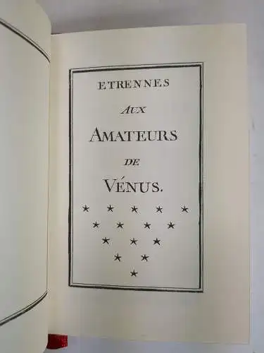 Buch: Etrennes aux Amateurs de Venus, Calendrier pour l'an de Grace MDCCLXXXVIII