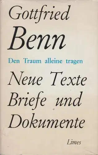 Buch: Neue Texte, Briefe und Dokumente, Benn, Gottfried, 1966, gebraucht, gut