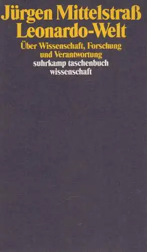 Buch: Leonardo-Welt. Mittelstraß, Jürgen, 1996, Suhrkamp Taschenbuch Verlag