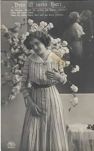 AK Dein ist mein Herz, ca. 1915, Postkarte, gebraucht, gut