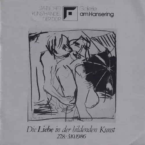 Buch: Die Liebe in der bildenden Kunst, 1986, Staatlicher Kunsthandel der DDR