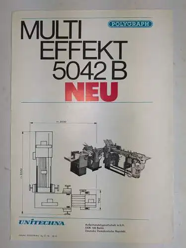 Mappe mit 7 Heften Polygraph: Multieffekt, Plamag, Zirkon, Buchbindereimaschinen