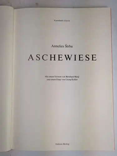 Buch: Annelies Strba - Aschewiese, 1990, Edition Howeg, Fotografie, Bildband