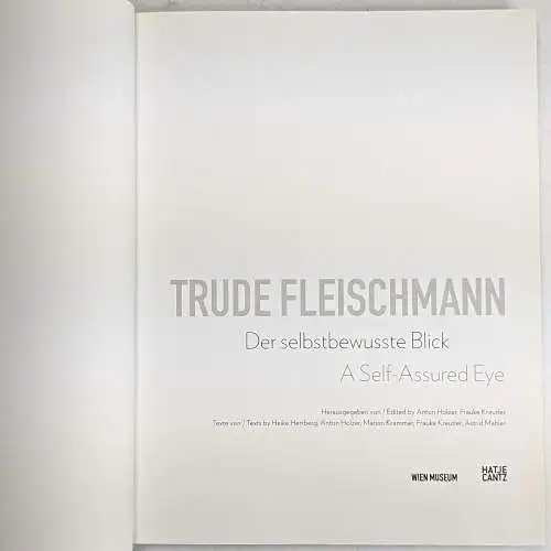 Buch: Trude Fleischmann - Der selbstbewusste Blick / The self-assured Eye, 2011