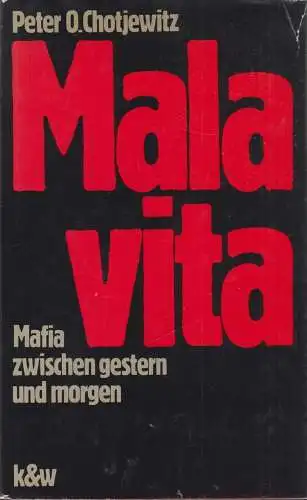 Buch: Malavita, Chotjewitz, Peter O., 1973, Kiepenheuer & Witsch, gebraucht: gut