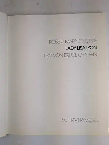 Buch: Robert Mapplethorpe -Lady Lisa Lyon, 1983, Schirmer/Mosel, Bildband