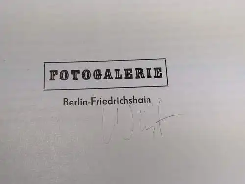 Broschur: Ulrich Wüst - Fotografien, 1986, Fotogalerie Berlin-Friedrichshain