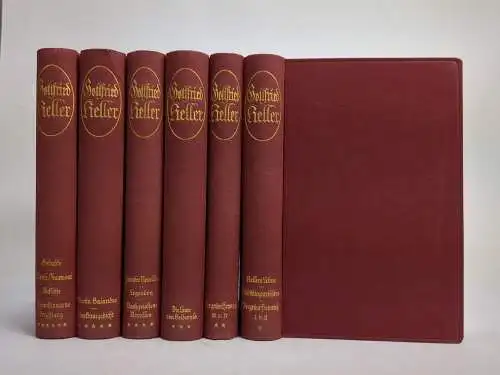 Buch: Gottfried Kellers gesammelte Werke, Reclam Verlag, 1922, 6 Bände