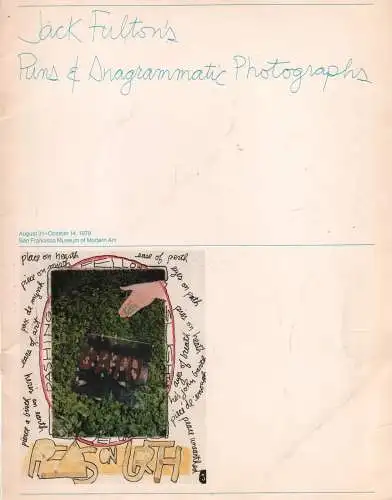 Ausstellungskatalog: Puns and Anagrammatic Photographs, Fulton, Jack, 1979