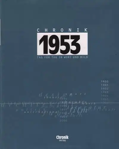 Buch: Chronik 1953, Förstel, Andreas, 2003, gebraucht, sehr gut