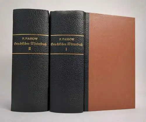 Buch: Handwörterbuch der griechischen Sprache, Franz Passow, 1831, Vogel, 2 Bde