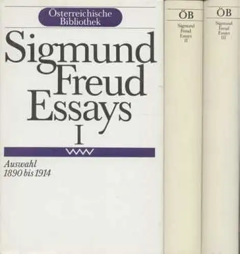 Buch: Essays 1890-1937. 3 Bände, Freud, Sigmund. 3 Bände, 1989, gebraucht, gut