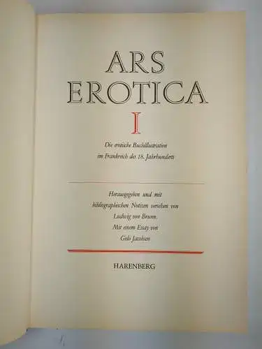 Buch: Ars Erotica 1-3, Ludwig van Brunn (Hrsg.), Harenberg, 1989, 3 Bände