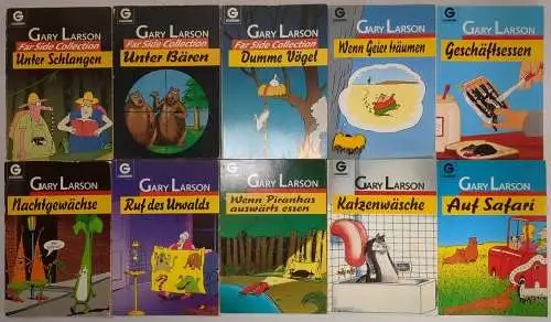 10 Bücher Gary Larson: Unter Schlangen; Unter Bären; Auf Safari; Katzenwäsche...