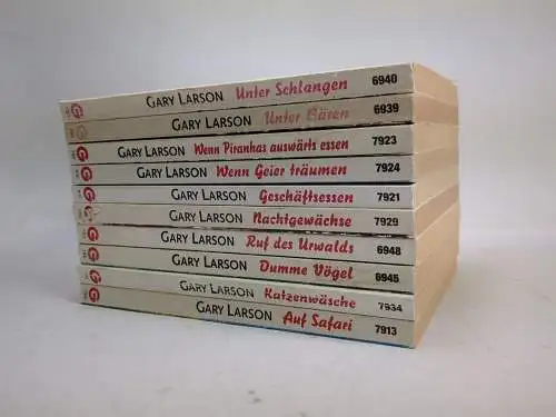 10 Bücher Gary Larson: Unter Schlangen; Unter Bären; Auf Safari; Katzenwäsche...