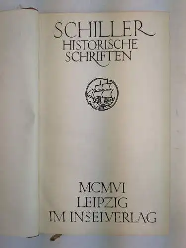 Buch: Friedrich Schiller - Sämtliche Werke in 5 Bänden, Insel Verlag, 5 Bände