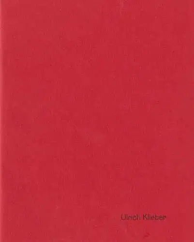 Buch: Ulrich Klieber, 2003, gebraucht