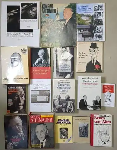 18 Bücher Konrad Adenauer: Attentat, Anmerkungen, Briefwechsel, Gespräche ...