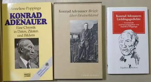 18 Bücher Konrad Adenauer: Attentat, Anmerkungen, Briefwechsel, Gespräche ...