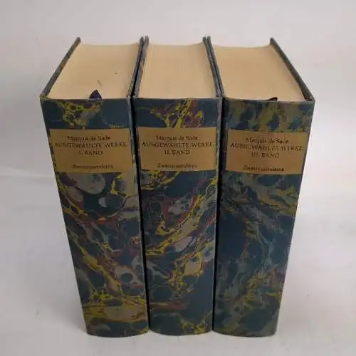 Buch: Marquis de Sade, Ausgewählte Werke, 3 Bände, Verlag Zweitausendeins