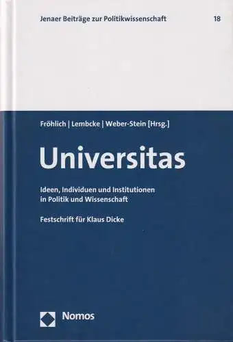 Buch: Universitas, Fröhlich, Manuel, 2019, Nomos, gebraucht, sehr gut