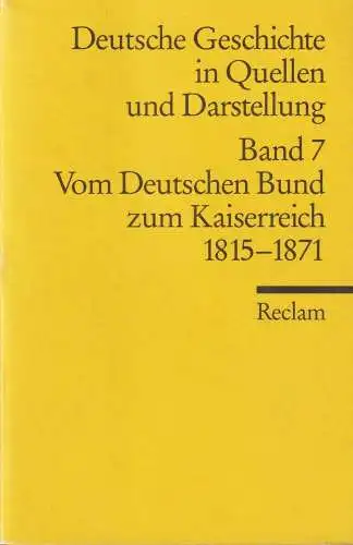 Buch: Vom Deutschen Bund zum Kaiserreich 1815-1871, Hardtwig, Wolfgang, 1997