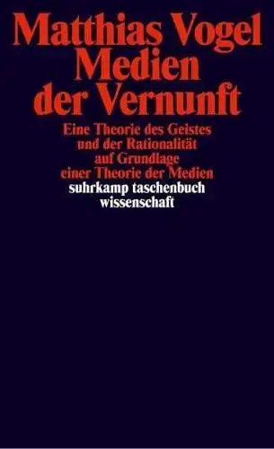 Buch: Medien der Vernunft, Vogel, Matthias, 2001, Suhrkamp, gebraucht, gut