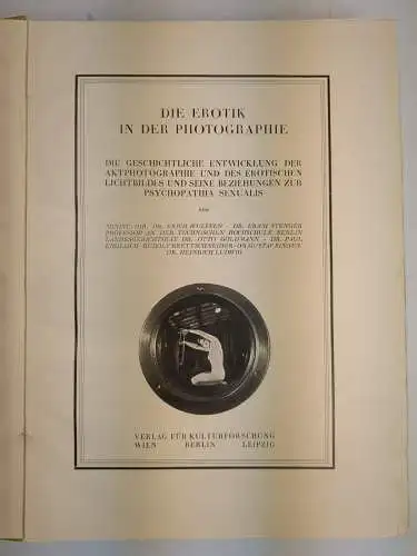 Buch: Die Erotik in der Photographie, Ernst Wulffen, 1931, unvollständig